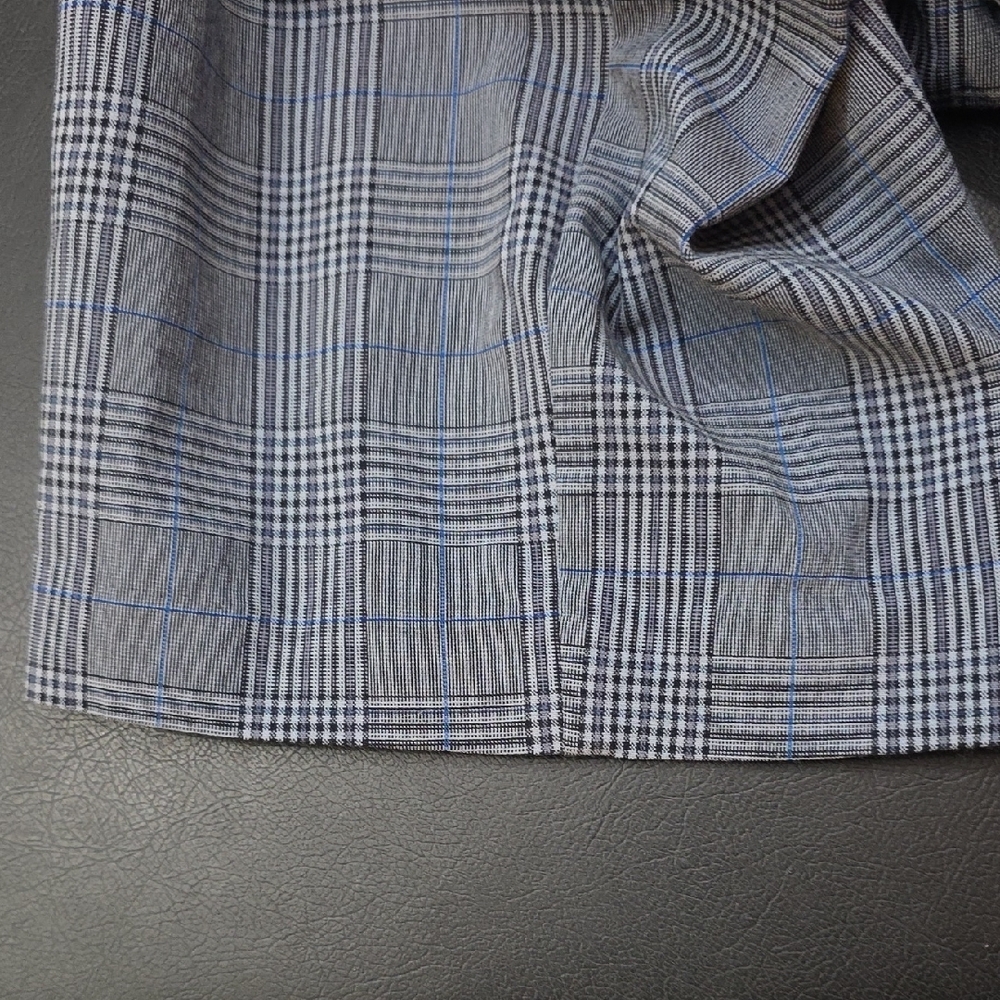 Lane Bryant Classic Plaid Women's Dress Pants - Blue Gray - Picture 4 of 8